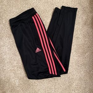 Adidas Black and Pink Joggers Tapered Fit